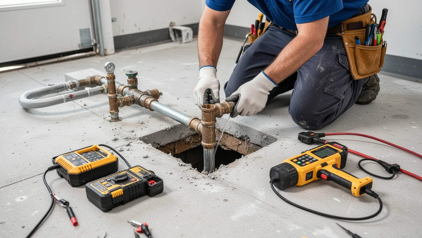 Slab Leak Detection